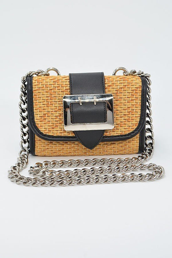 Dixie Straw and Chain Strap Clutch - 1 Hot Diva