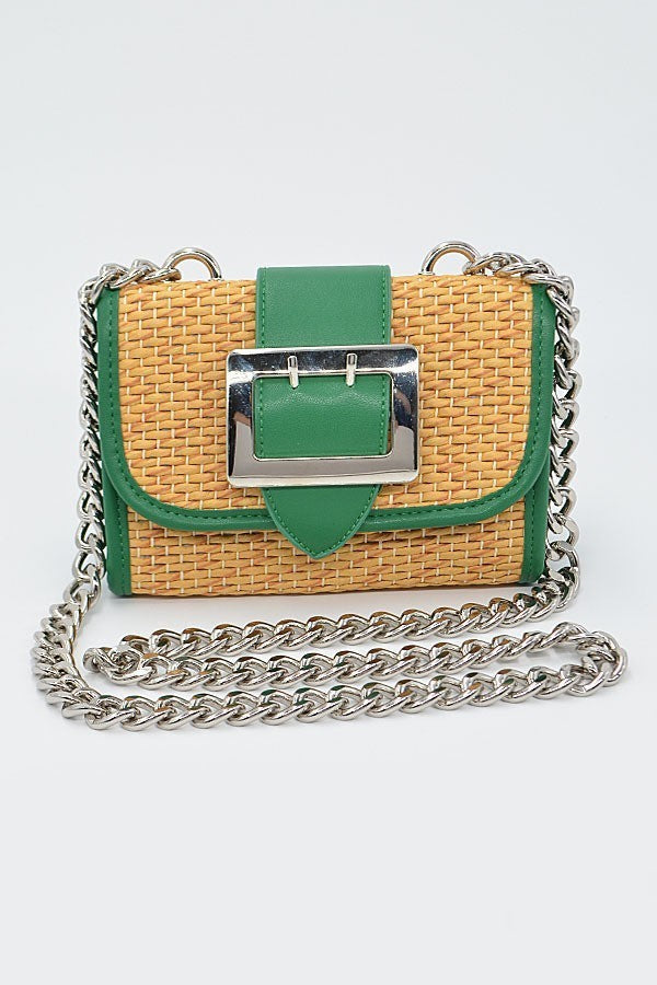 Dixie Straw and Chain Strap Clutch - 1 Hot Diva