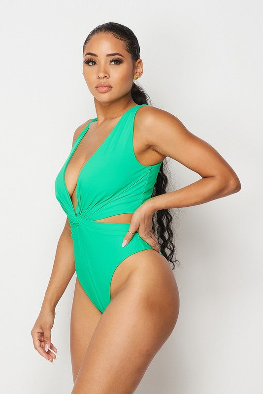 Tangled Twist Front Swimsuit - 1 Hot Diva